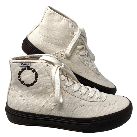 VANS x Quasi Crockett High Decon Shoe Canvas Beige Casual Men's Size VN0007QVTBD - Picture 2 of 9